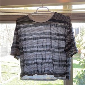 Cotton On Gray and White Chop Tee